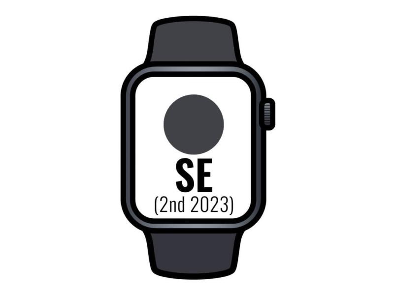 Apple Watch SE 2 Gen 2023/ GPS/ 40mm/ Caja de Aluminio Medianoche/ Correa Deportiva Medianoche M/L