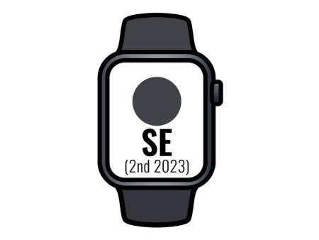 Apple Watch SE 2 Gen 2023/ GPS/ 44mm/ Caja de Aluminio Medianoche/ Correa Deportiva Medianoche S/M