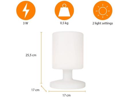 Lámpara de Mesa Smartwares 5000.472/ 4.7W/ Blanca