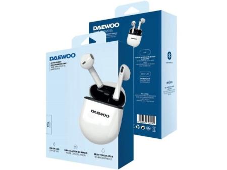 Auriculares Bluetooth Daewoo DW2006 con estuche de carga/ Autonomía 5h/ Blancos