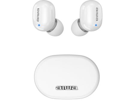 Auriculares Bluetooth Aiwa EBTW-150WTMKII con estuche de carga/ Autonomía 3h/ Blancos