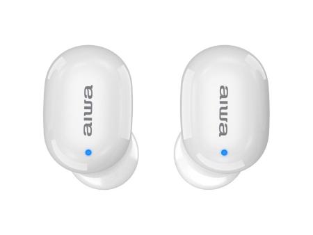 Auriculares Bluetooth Aiwa EBTW-150WTMKII con estuche de carga/ Autonomía 3h/ Blancos