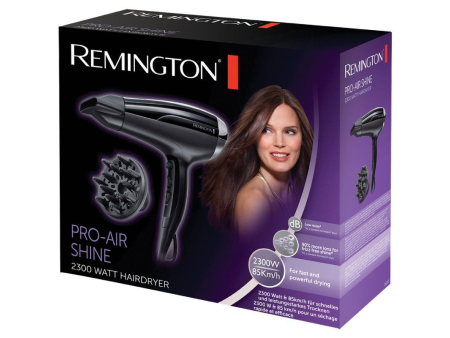 Secador Remington Pro-Air Shine 2300W/ Iónico/ Negro