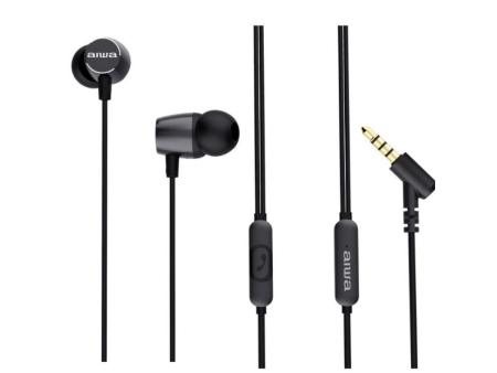 Auriculares Intrauditivos Aiwa ESTM-30BK/ con Micrófono/ Jack 3.5/ Negro