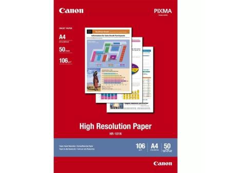 Papel para Impresora de Inyección de Tinta Canon HR-101N/ 21 x 29.7cm/ 106g/ 50 Hojas