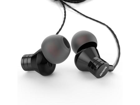 Auriculares Intrauditivos Aiwa ESTM-50BK/ con Micrófono/ Jack 3.5/ Negro