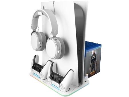 Soporte Multifunción RGB para PS5 Mars Gaming MPS5-B2/ Blanco