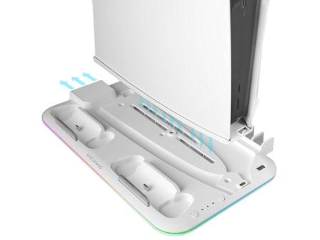 Soporte Multifunción RGB para PS5 Mars Gaming MPS5-B2/ Blanco