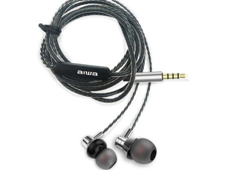 Auriculares Intrauditivos Aiwa ESTM-50SL/ con Micrófono/ Jack 3.5/ Plata