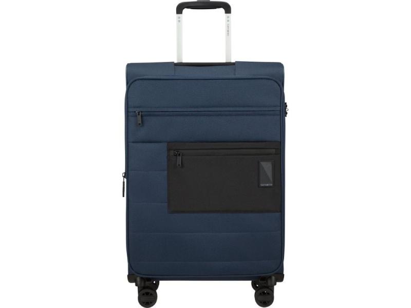 Maleta Mediana Samsonite Vaycay Spinner Expansible 66cm/ 66x43x30cm/ 4 Ruedas/ Azul Marino