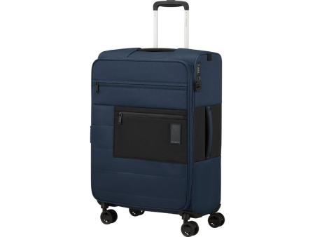 Maleta Mediana Samsonite Vaycay Spinner Expansible 66cm/ 66x43x30cm/ 4 Ruedas/ Azul Marino