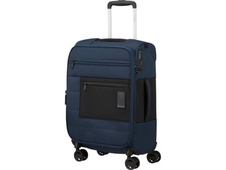 Maleta de Cabina Samsonite Vaycay Spinner Expansible 55cm/ 55x35x25cm/ 4 Ruedas/ Azul Marino