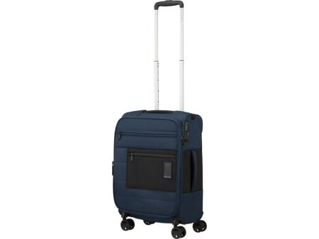 Maleta de Cabina Samsonite Vaycay Spinner Expansible 55cm/ 55x35x25cm/ 4 Ruedas/ Azul Marino