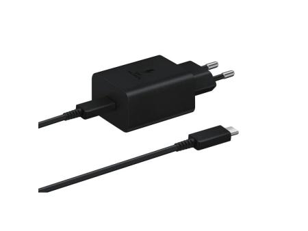 Cargador de Pared Samsung EP-T4510XBEGEU/ 1xUSB Tipo-C + Cable USB Tipo-C/ 45W