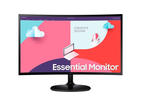 Monitor Curvo Samsung Essential Monitor S3 S24C364EAU/ 24'/ Full HD/ Negro