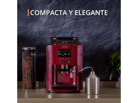 Cafetera Expreso Krups Essential Digital/ 1450W/ 15 Bares/ Roja