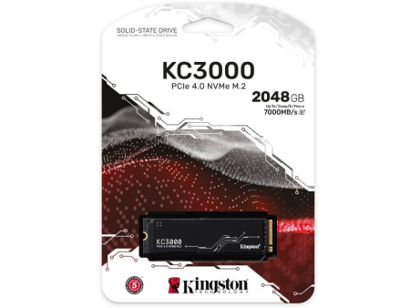 Disco SSD Kingston KC3000 2TB/ M.2 2280 PCIe 4.0/ con Disipador de Calor/ Full Capacity