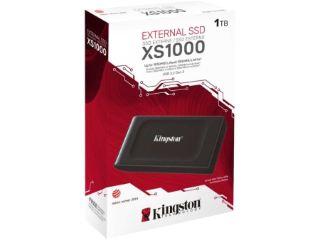 Disco Externo SSD Kingston XS1000 1TB/ USB 3.2/ Negro