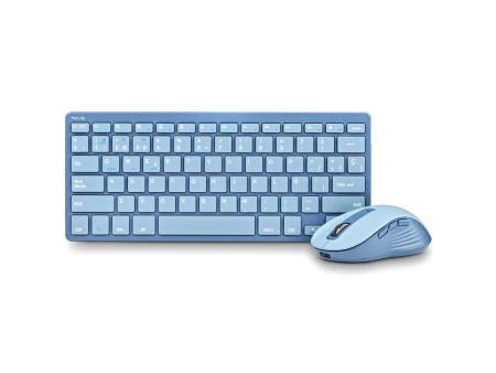 Teclado y Ratón Inalámbricos NGS Fantasy Kit Blue/ Azul