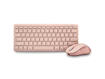 Teclado y Ratón Inalámbricos NGS Fantasy Kit Pink/ Rosa