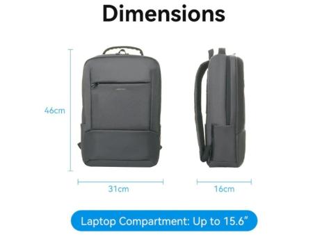 Mochila Vention KRNB0 para Portátiles hasta 15.6'/ 23L/ Gris Oscuro