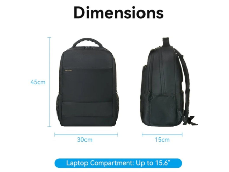 Mochila Vention KRQB0 para Portátiles hasta 15.6'/ 20L/ Impermeable/ Negra