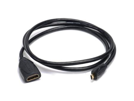 Cable Alargador Micro HDMI 4K Vention ABBBF/ Micro HDMI Macho - HDMI Hembra/ 1m/ Negro