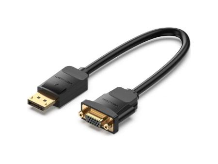 Conversor Vention HBSBB/ DisplayPort Macho - VGA Hembra/ 15cm/ Negro