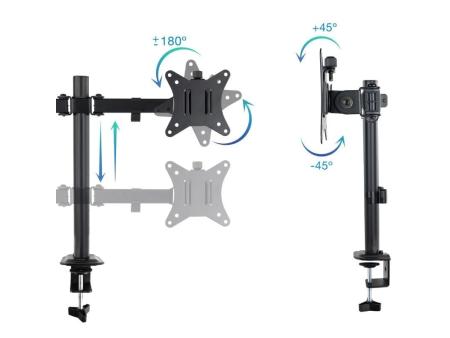 Soporte para 2 Monitores TooQ DB1802TN-B/ hasta 8kg