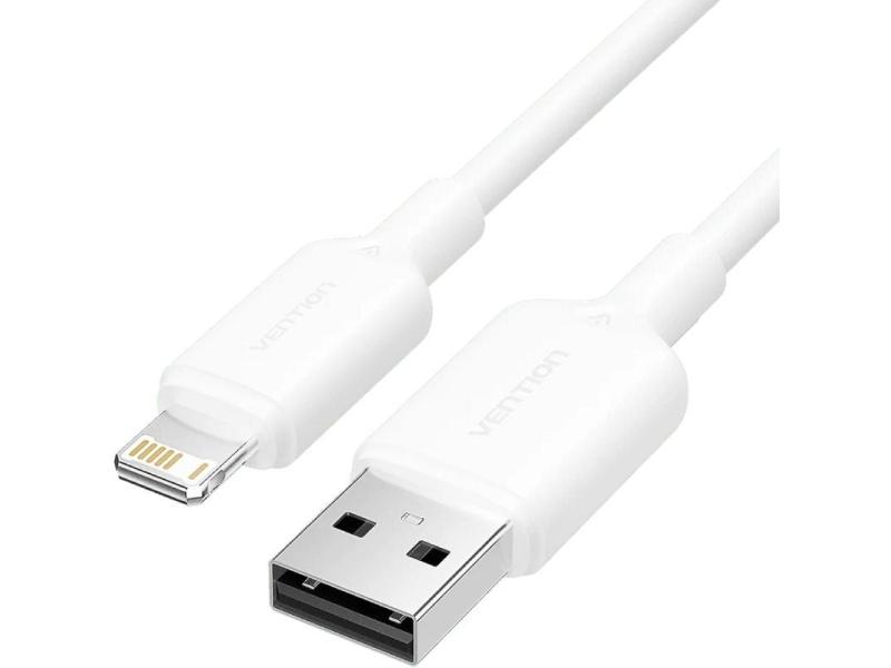 Cable USB 2.0 Lightning Vention LAMWH/ USB Macho - Lightning Macho/ 480Mbps/ 2m/ Blanco