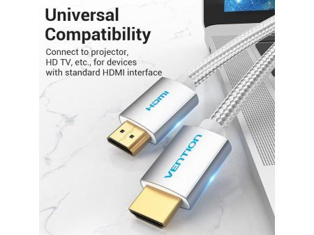 Cable HDMI 2.0 4K Vention AABIH/ HDMI Macho - HDMI Macho/ 2m/ Plata