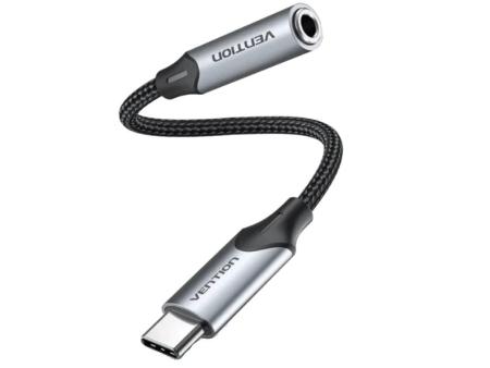 Conversor Vention BGMHF/ Jack 3.5 Hembra - USB Tipo-C Macho/ 1m/ Gris