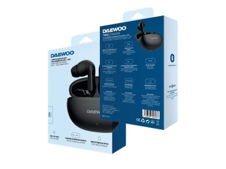 Auriculares Bluetooth Daewoo DW2004 con estuche de carga/ Autonomía 5h/ Negros