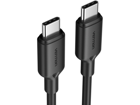 Cable USB 2.0 Tipo-C 3A Vention TRCBF/ USB Tipo-C Macho - USB Tipo-C Macho/ Hasta 60W/ 480Mbps/ 1m/ Negro