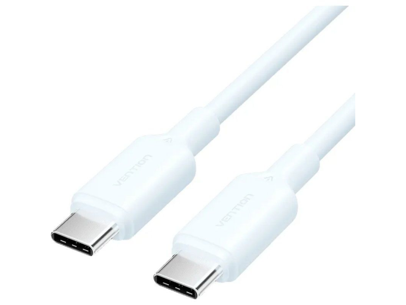 Cable USB 2.0 Tipo-C 3A Vention TRCSF/ USB Tipo-C Macho - USB Tipo-C Macho/ Hasta 60W/ 480Mbps/ 1m/ Azul