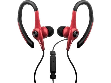 Auriculares Deportivos Elbe AU-107-MIC/ con Micrófono/ Jack 3.5/ Rojo y Negro