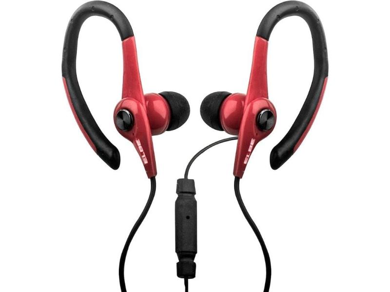 Auriculares Deportivos Elbe AU-107-MIC/ con Micrófono/ Jack 3.5/ Rojo y Negro