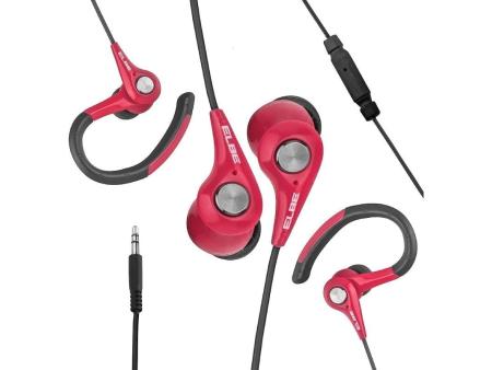 Auriculares Deportivos Elbe AU-107-MIC/ con Micrófono/ Jack 3.5/ Rojo y Negro