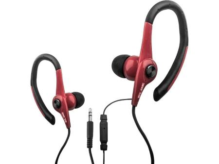 Auriculares Deportivos Elbe AU-107-MIC/ con Micrófono/ Jack 3.5/ Rojo y Negro