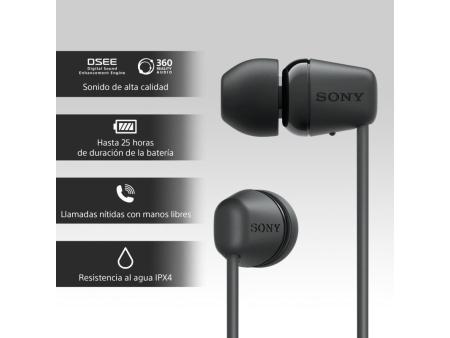 Auriculares Inalámbrico Intrauditivos Sony WI-C100/ con Micrófono/ Bluetooth/ Negros