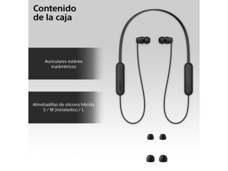 Auriculares Inalámbrico Intrauditivos Sony WI-C100/ con Micrófono/ Bluetooth/ Negros