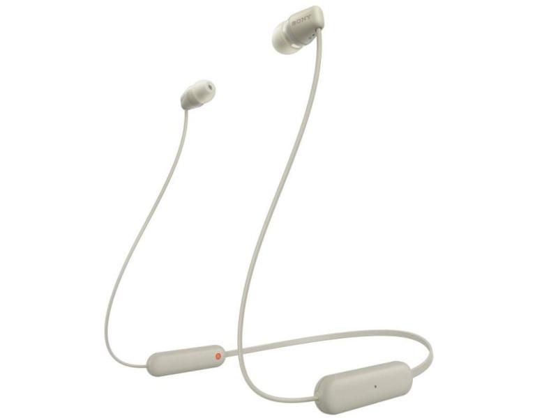 Auriculares Inalámbrico Intrauditivos Sony WI-C100/ con Micrófono/ Bluetooth/ Beige