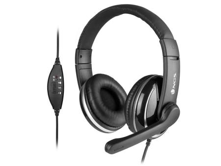 Auriculares NGS VOX 800 USB/ con Micrófono/ USB/ Negros