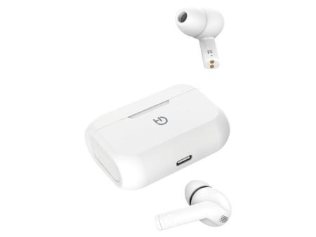 Auriculares Bluetooth Hiditec Fenix TWS con estuche de carga/ Autonomía 6h/ Blancos