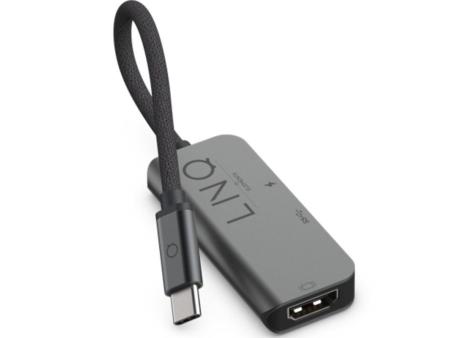 Docking USB Tipo-C Linq LQ48000/ 1x USB Tipo-C Macho/ 1x HDMI 4K Hembra/ 1x USB/ USB Tipo-C PD/ Gris