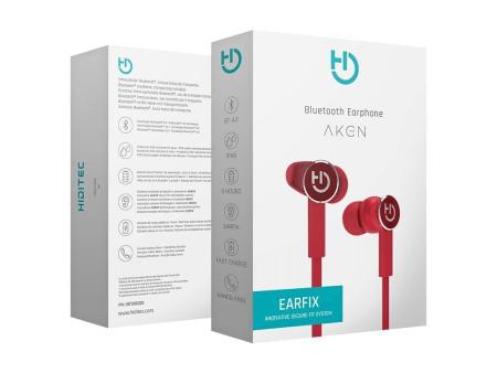 Auriculares Inalámbricos Intrauditivos Hiditec Aken INT010000/ con Micrófono/ Bluetooth/ Rojos