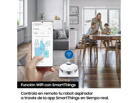 Robot Aspirador Samsung Jet Bot/ Autonomía 1.5h/ control por WiFi/ Blanco