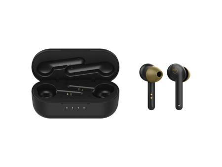 Auriculares Bluetooth Hiditec Vesta 90's Limited Edition con estuche de carga/ Autonomía 8h/ Negros