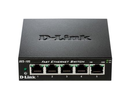 Switch D-Link DES-105 5 Puertos/ RJ-45 10/100