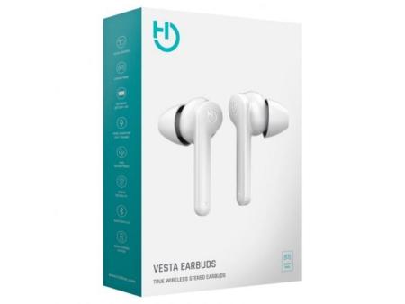 Auriculares Bluetooth Hiditec Vesta con estuche de carga/ Autonomía 8h/ Blancos